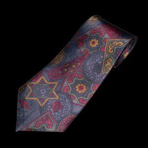 K King Men’s Tie – lavender, dark pink, and gold